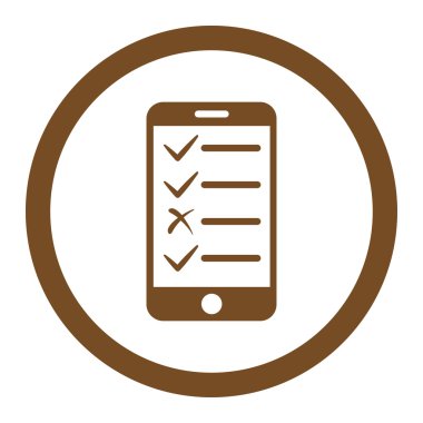 Mobil Test yuvarlak vektör simgesi