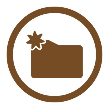 Yeni klasör yuvarlak vektör simgesi