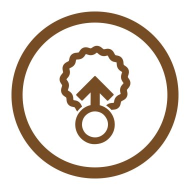 Ovum penetrasyon yuvarlak vektör simgesi