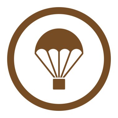 Paraşüt yuvarlak vektör simgesi