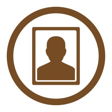 Hasta portre yuvarlak vektör simgesi