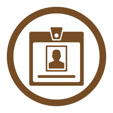 Kişi rozet yuvarlak vektör simgesi