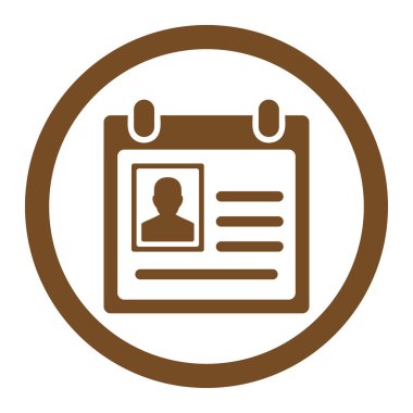 Kişisel rozet yuvarlak vektör simgesi