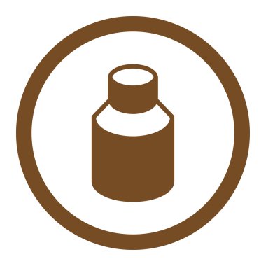 Phial yuvarlak vektör simgesi