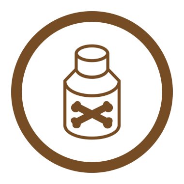 Zehir şişe yuvarlak vektör simgesi