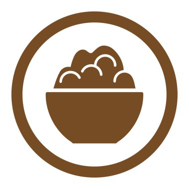 Porriage yuvarlak vektör simgesi