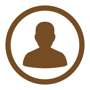 Portre yuvarlak vektör simgesi