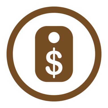 Fiyat etiketi yuvarlak vektör simgesi