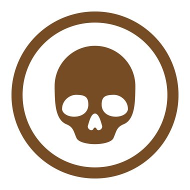 Kafatası yuvarlak vektör simgesi