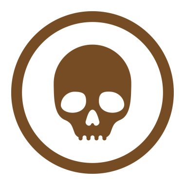 Kafatası yuvarlak vektör simgesi