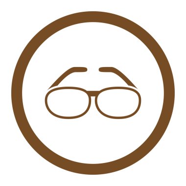 Gözlük yuvarlak vektör simgesi