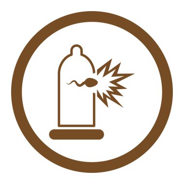 Sperm kaçış yuvarlak vektör simgesi