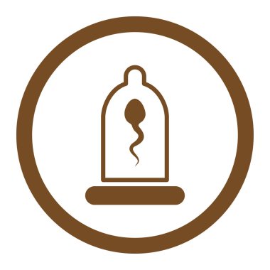 Sperm prezervatif yuvarlak vektör simgesi