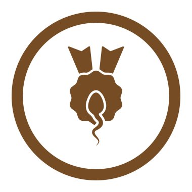 Sperm kazanan yuvarlak vektör simgesi