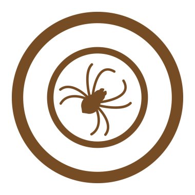 Örümcek yuvarlak vektör simgesi
