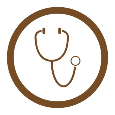 Stetoskop yuvarlak vektör simgesi