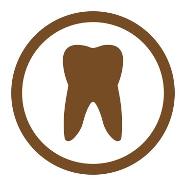 Diş yuvarlak vektör simgesi