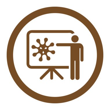 Virüs rapor vektör simge yuvarlak