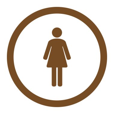 Kadın yuvarlak vektör simgesi