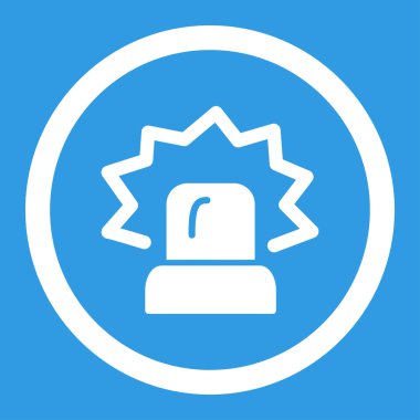 Alarm yuvarlak vektör simgesi