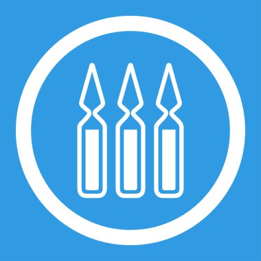 Ampul yuvarlak vektör simgesi