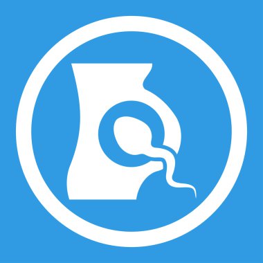 Suni tohumlama yuvarlak vektör simgesi