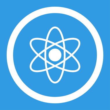 Atom yuvarlak vektör simgesi