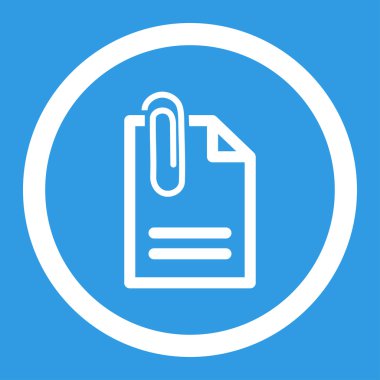 Belge yuvarlak vektör simgesi ekleme