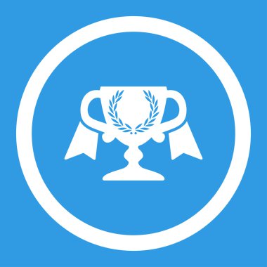 Ödülü Kupası yuvarlak vektör simgesi