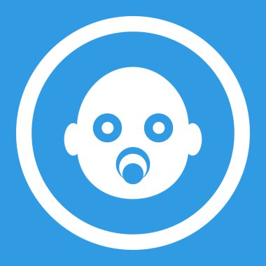 Bebek kafa vektör simge yuvarlak