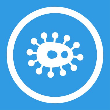 Bacilla yuvarlak vektör simgesi