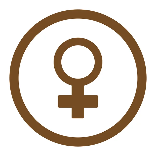 女性符号圆形的矢量图标 — 图库矢量图片