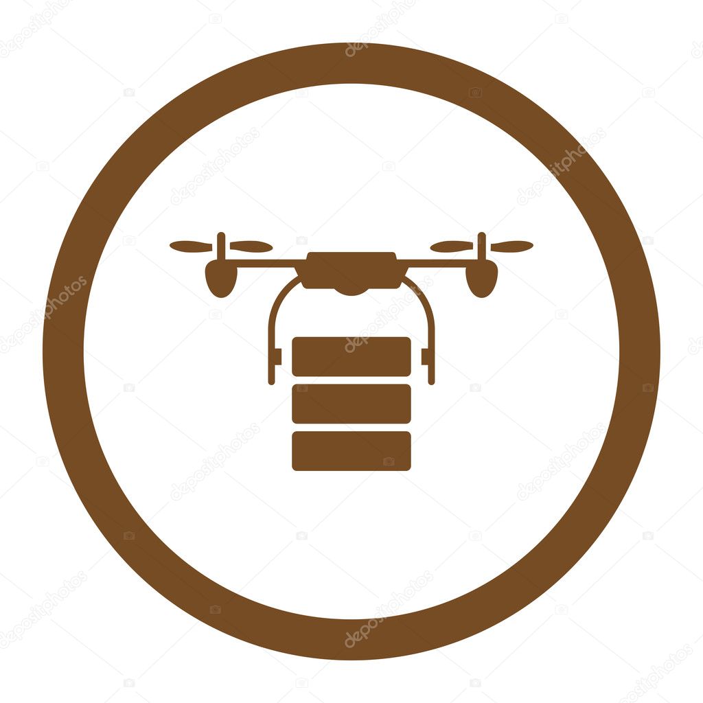 Cargo Drone Rounded Vector Icon