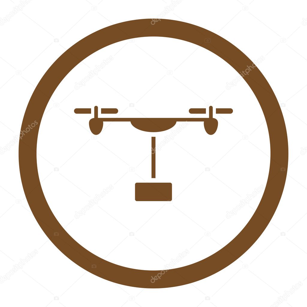 Drone Shipment Rounded Vector Icon