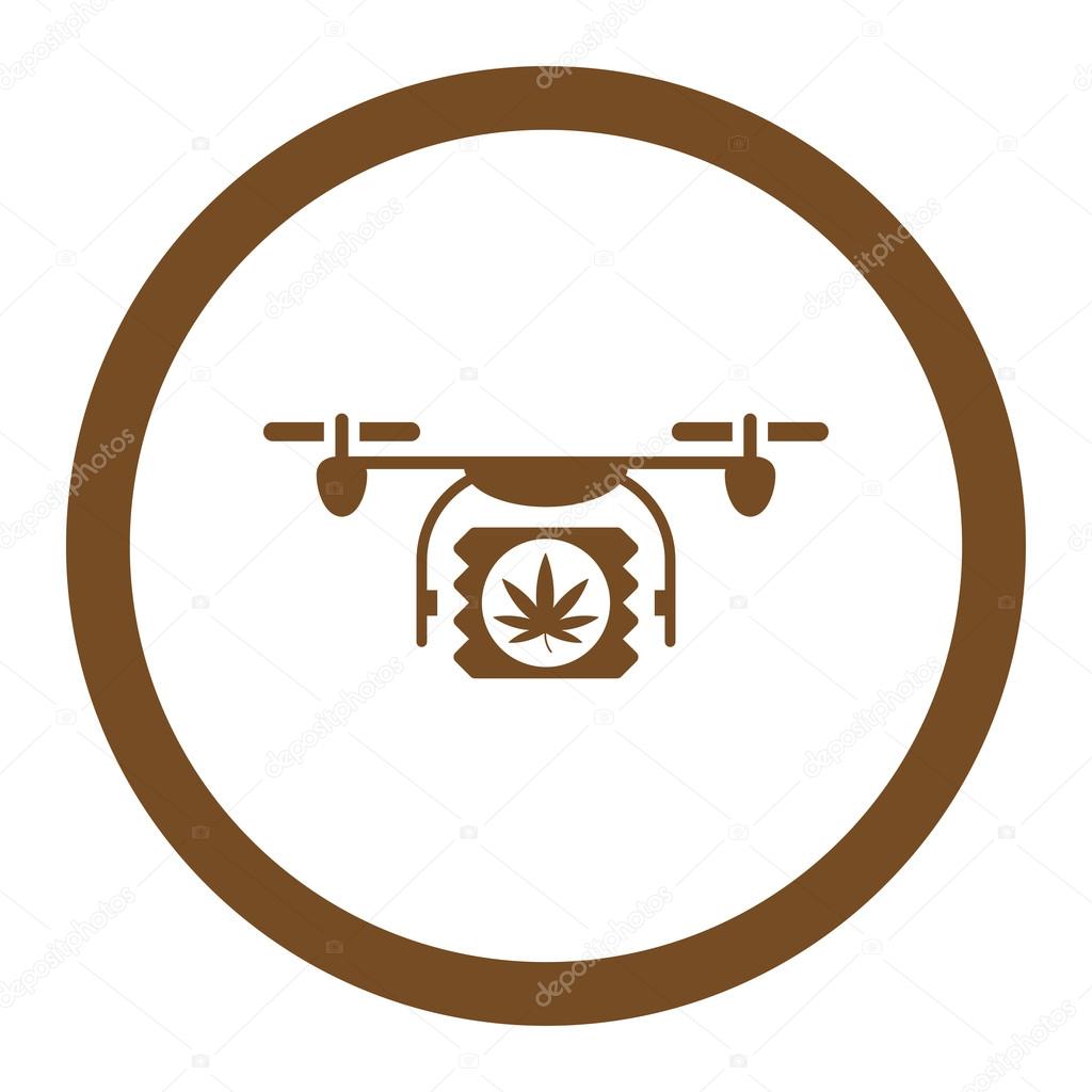 Drugs Drone Shipment Rounded Vector Icon