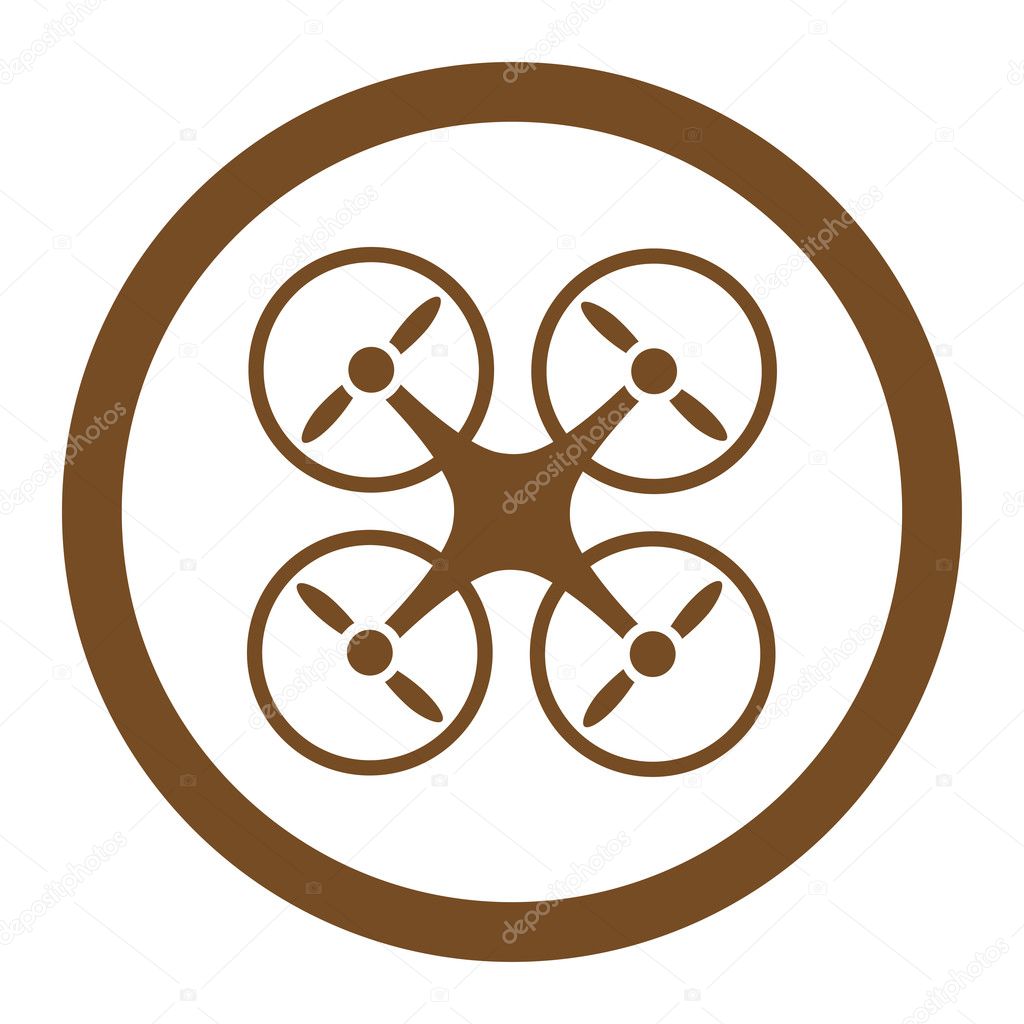Quadcopter Rounded Vector Icon