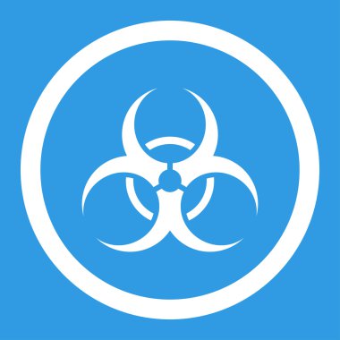Biyolojik tehlike yuvarlak vektör simgesi