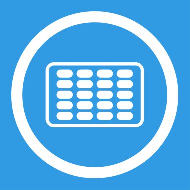 Blister yuvarlak vektör simgesi