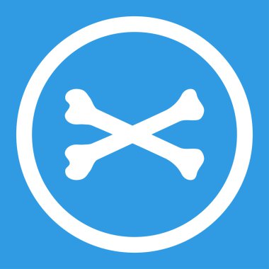 Kemikleri yuvarlak vektör simgesi