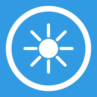 Parlaklık yuvarlak vektör simgesi