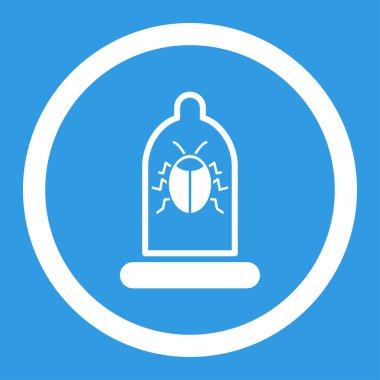 Hata koruma yuvarlak vektör simgesi