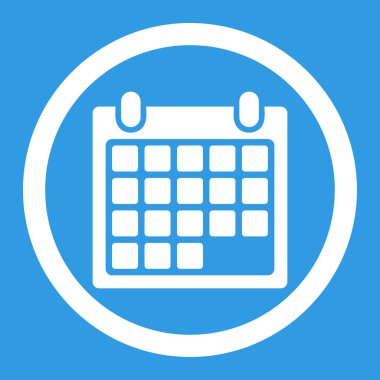 Takvim randevu yuvarlak vektör simgesi