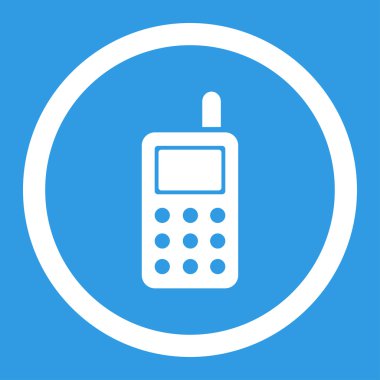 Cep telefonu yuvarlak vektör simgesi