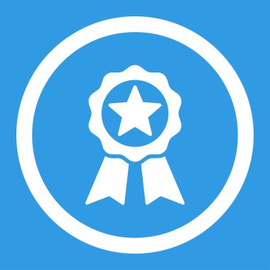 Vektör simge sertifikası mührüne yuvarlak