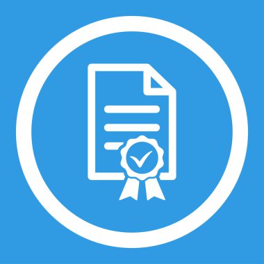 Sertifikalı yuvarlak vektör simgesi