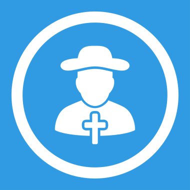 Rahip yuvarlak vektör simgesi