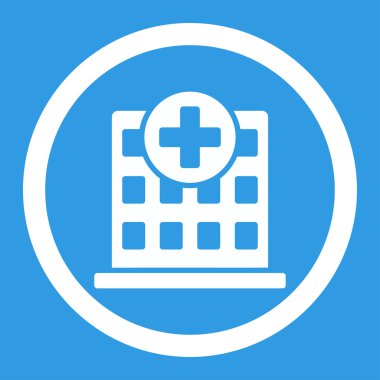 Klinik yuvarlak vektör simgesi