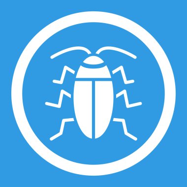 Hamam böceği yuvarlak vektör simgesi