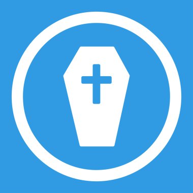 Tabut yuvarlak vektör simgesi