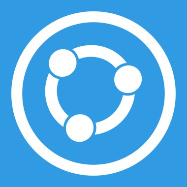 İşbirliği yuvarlak vektör simgesi